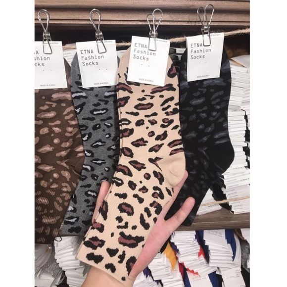Accessories - ❌SOLD❌Beige Leopard Socks